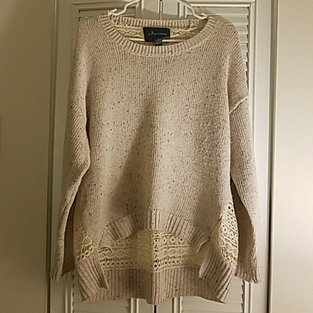 Lace Back Sweater